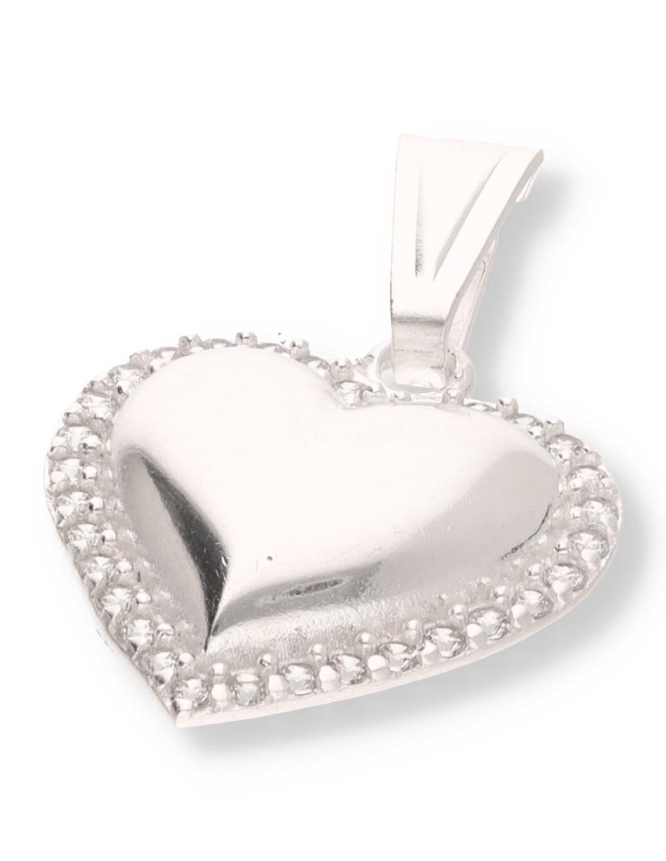 Dije de corazón Love de plata P 925 circonita 3