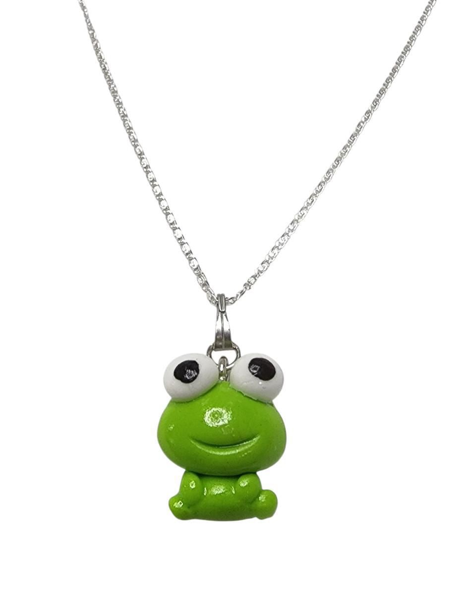 Collar con dije Rana de plata P 925