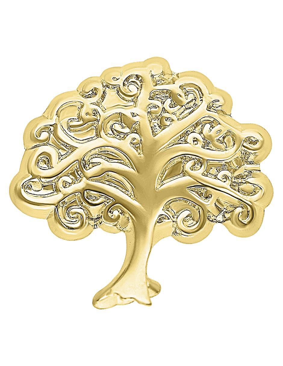 Arete de árbol de oro amarillo 10 K con acabado brillante 3