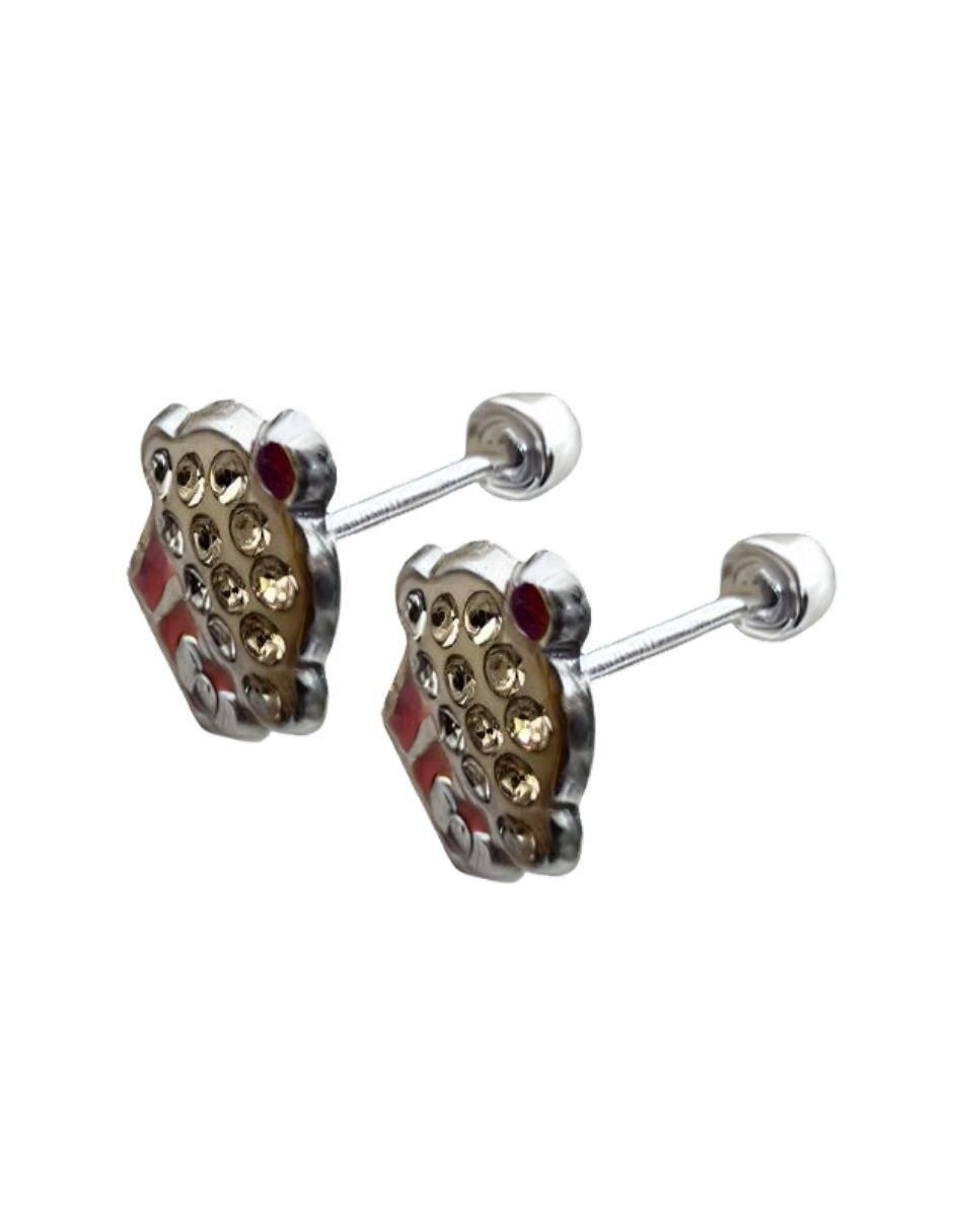 Broqueles de cupcake de plata P 925 con acabado pavé zirconia 2