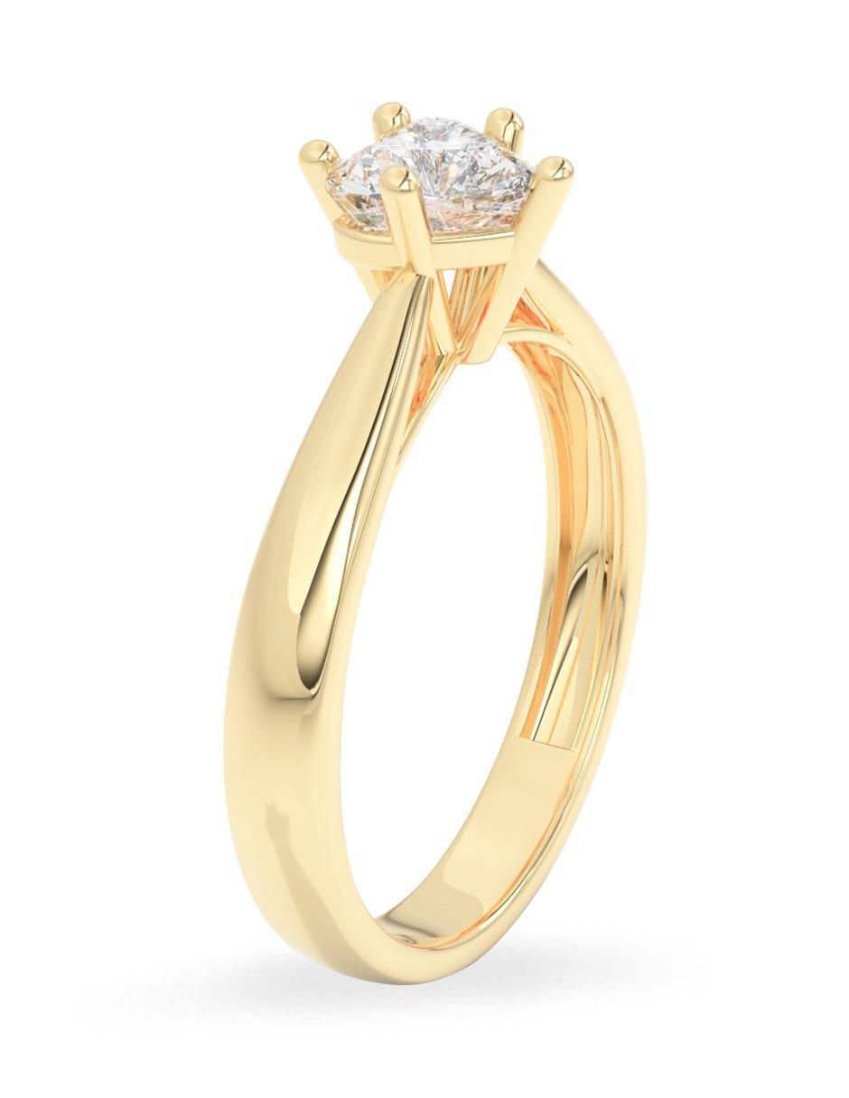 Anillo de compromiso de oro 14 k diamante 3