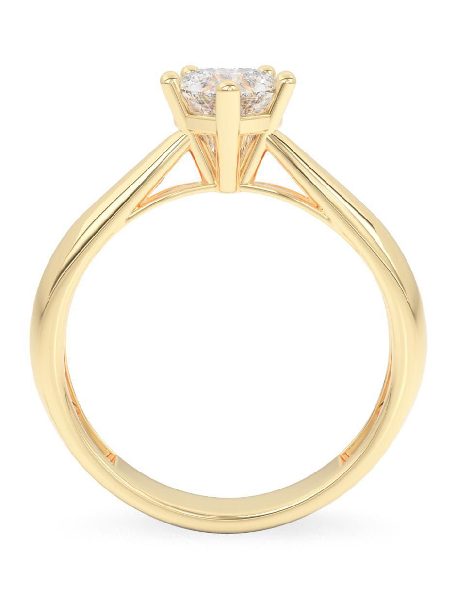 Anillo de compromiso de oro 14 k diamante 4