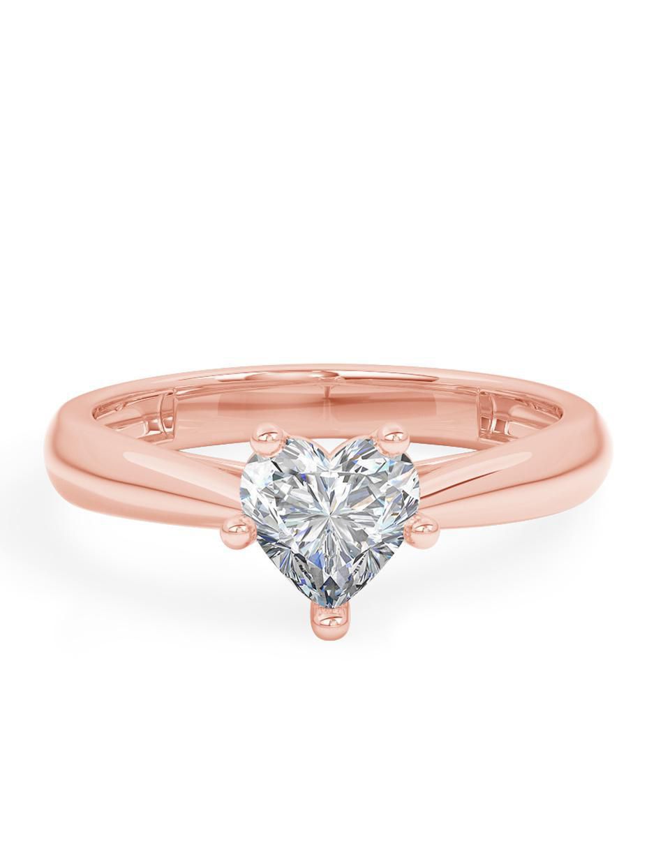 Anillo de compromiso de oro 14 k diamante 1