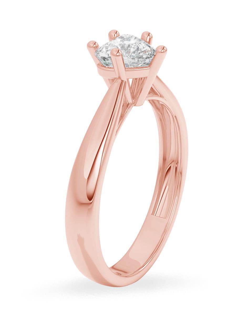 Anillo de compromiso de oro 14 k diamante 3