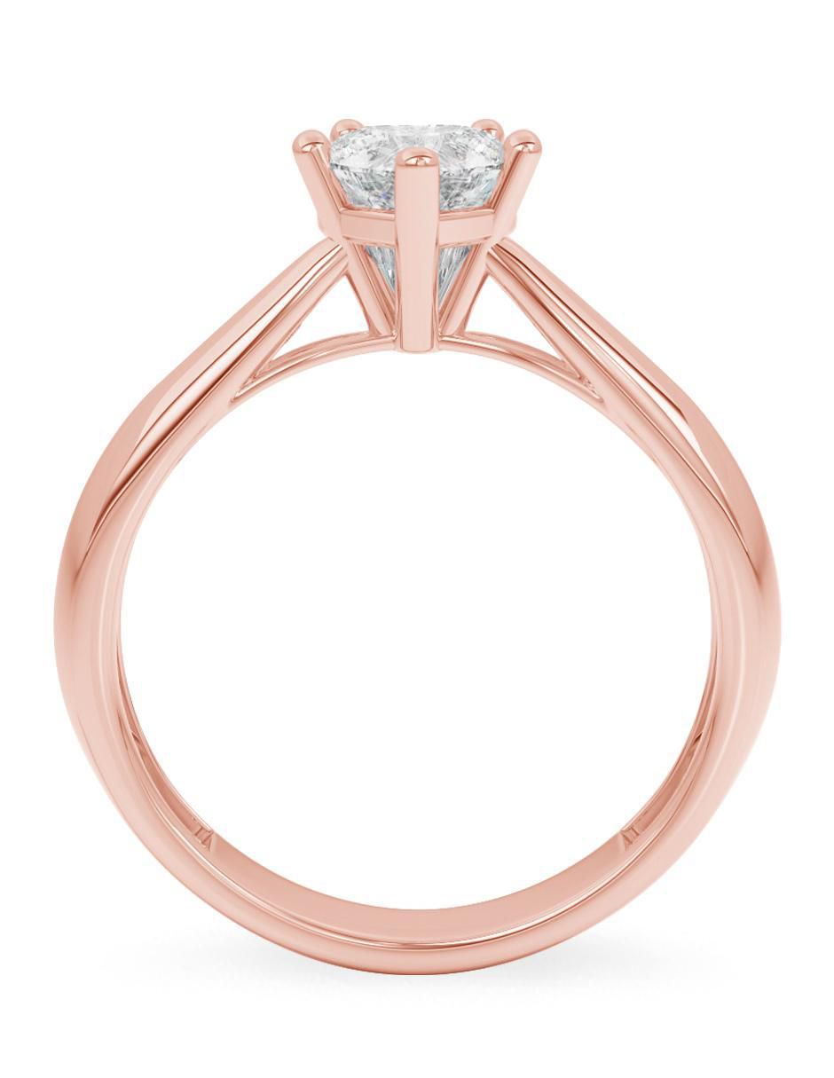 Anillo de compromiso de oro 14 k diamante 4