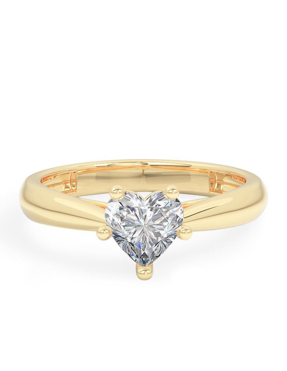 Anillo de compromiso de oro 18 k diamante