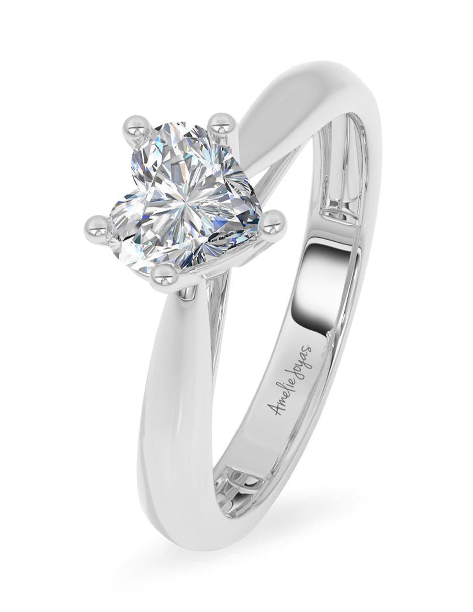 Anillo de compromiso de oro 18 k diamante 2