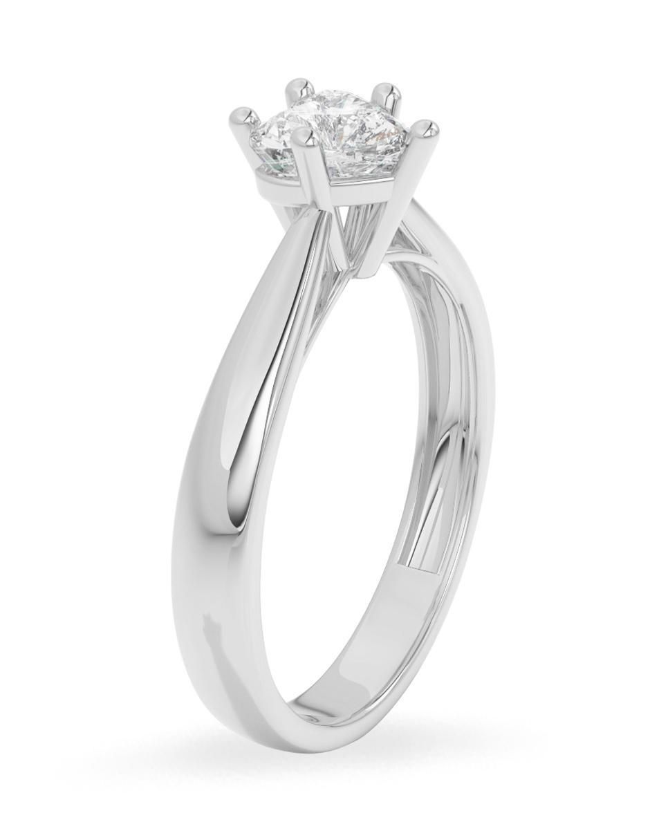 Anillo de compromiso de oro 18 k diamante 4