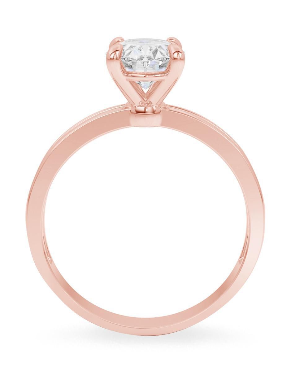 Anillo de compromiso de oro 14 k diamante 2
