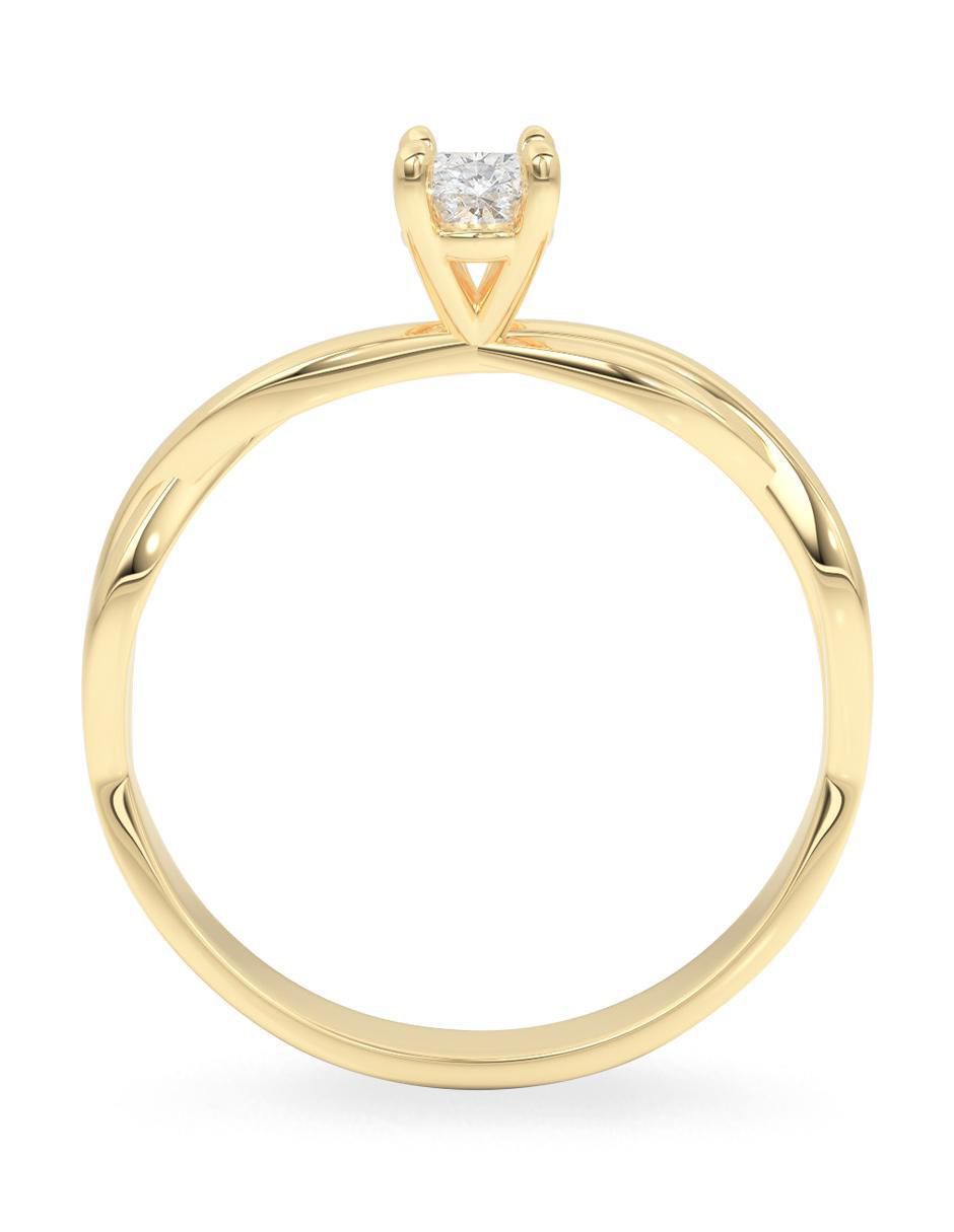 Anillo de compromiso "de" oro 14 k amelie joyas sin colección zirconia
