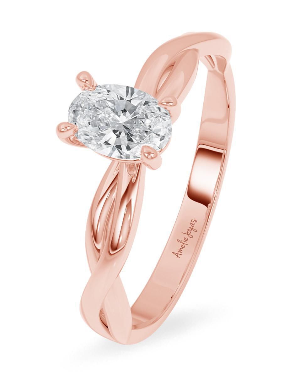 Anillo de compromiso de oro 14 k 4