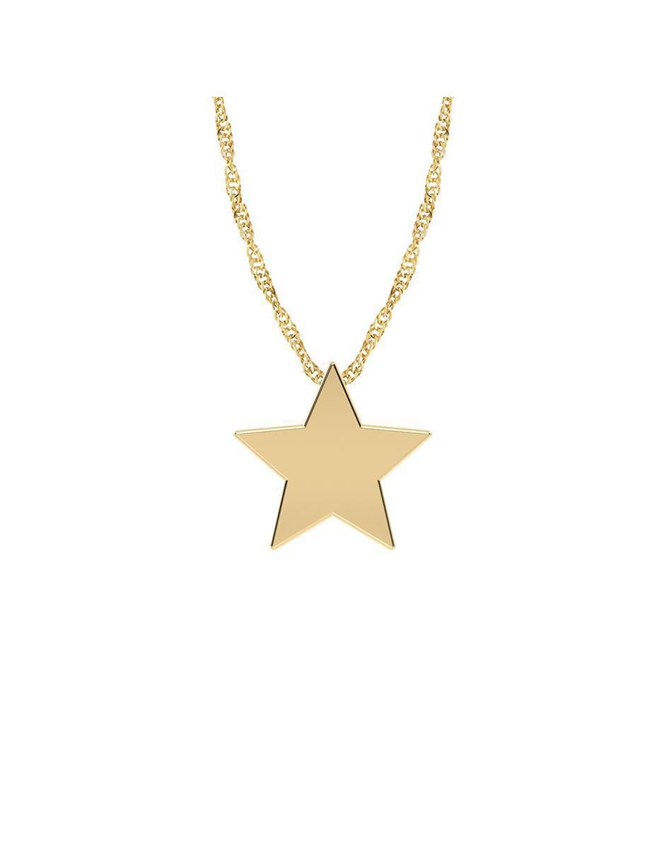 Collar con dije de estrella de oro 10 K 2