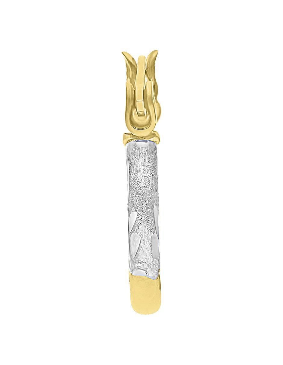 Arracada individual de oro 10 K con acabado brillante 3