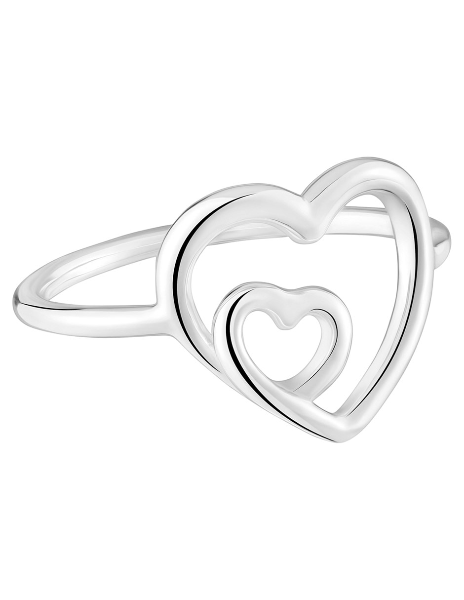 Anillo de corazón Flechazo P 925 de plata brillante