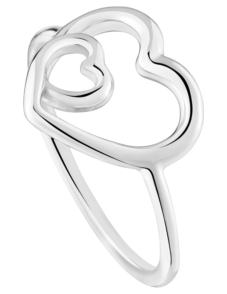 Anillo de corazón Flechazo P 925 de plata brillante 2