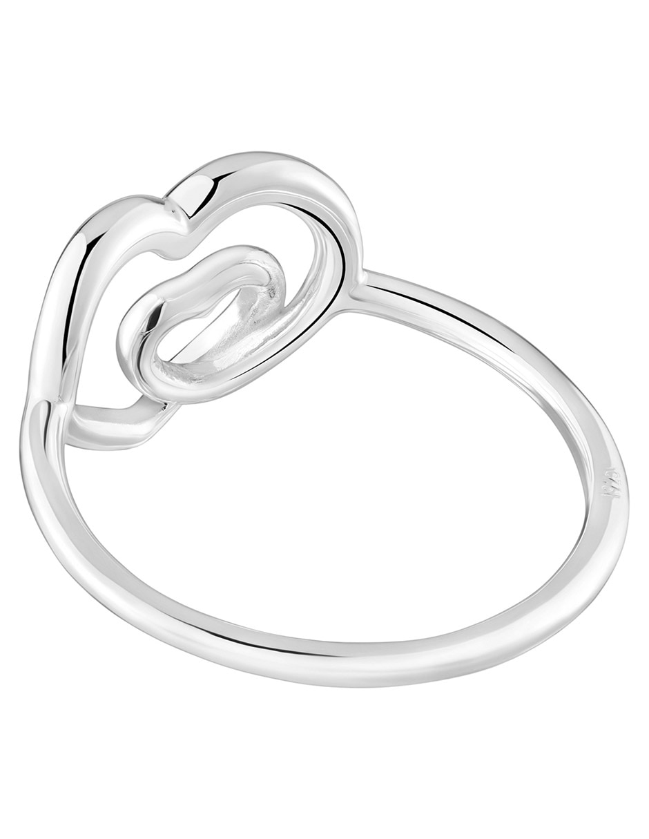 Anillo de corazón Flechazo P 925 de plata brillante 3