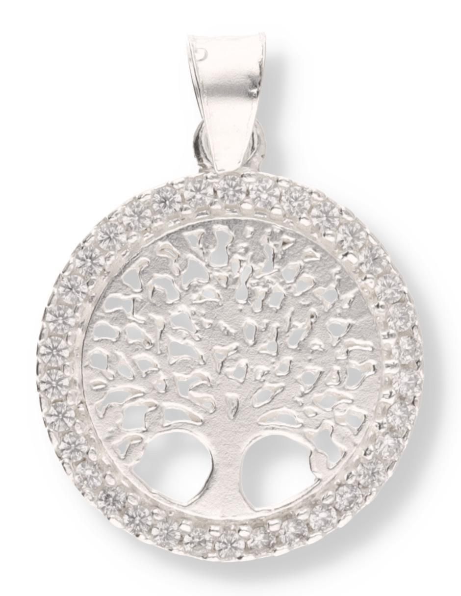 Dije redondo Love de plata P 925 circonita Dije redondo Love de plata P 925 circonita