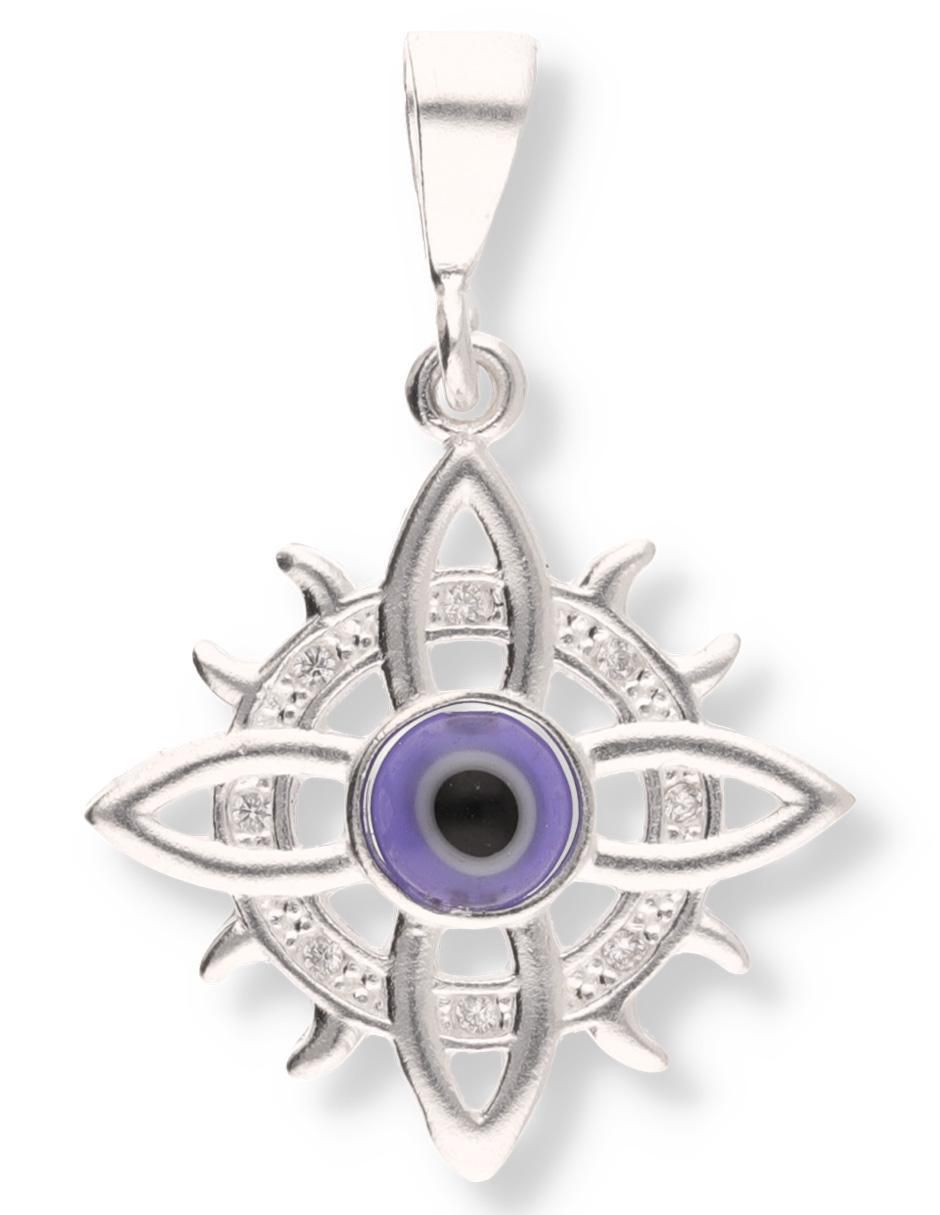 Dije de ojo turco Love de plata P 925 circonita