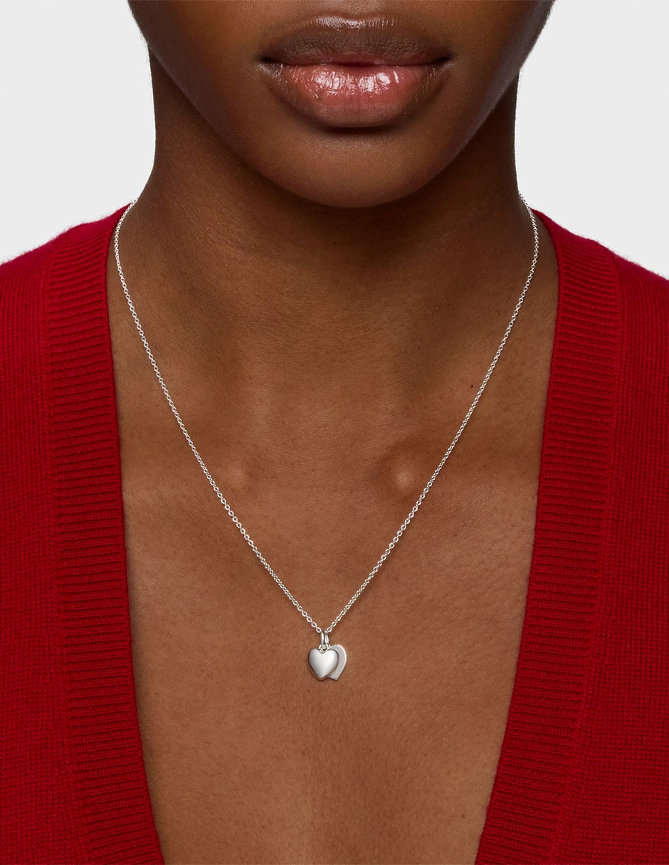Collar con dije de corazón Flechazo de plata P 925 7