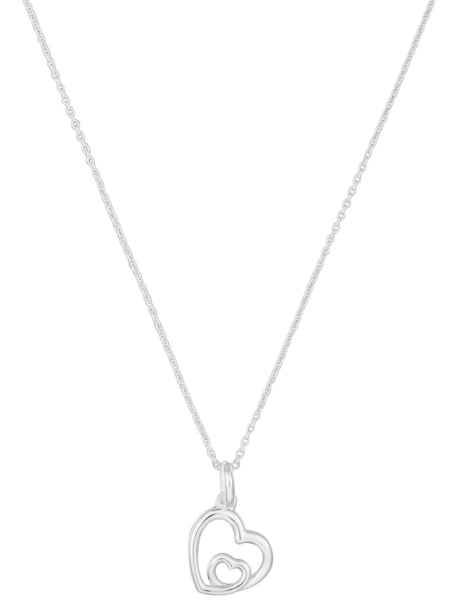 Collar con dije de corazón Flechazo de plata P 925