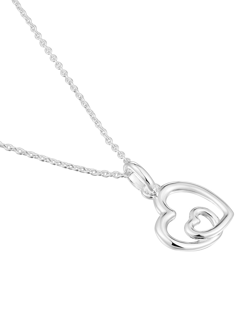 Collar con dije de corazón Flechazo de plata P 925 3