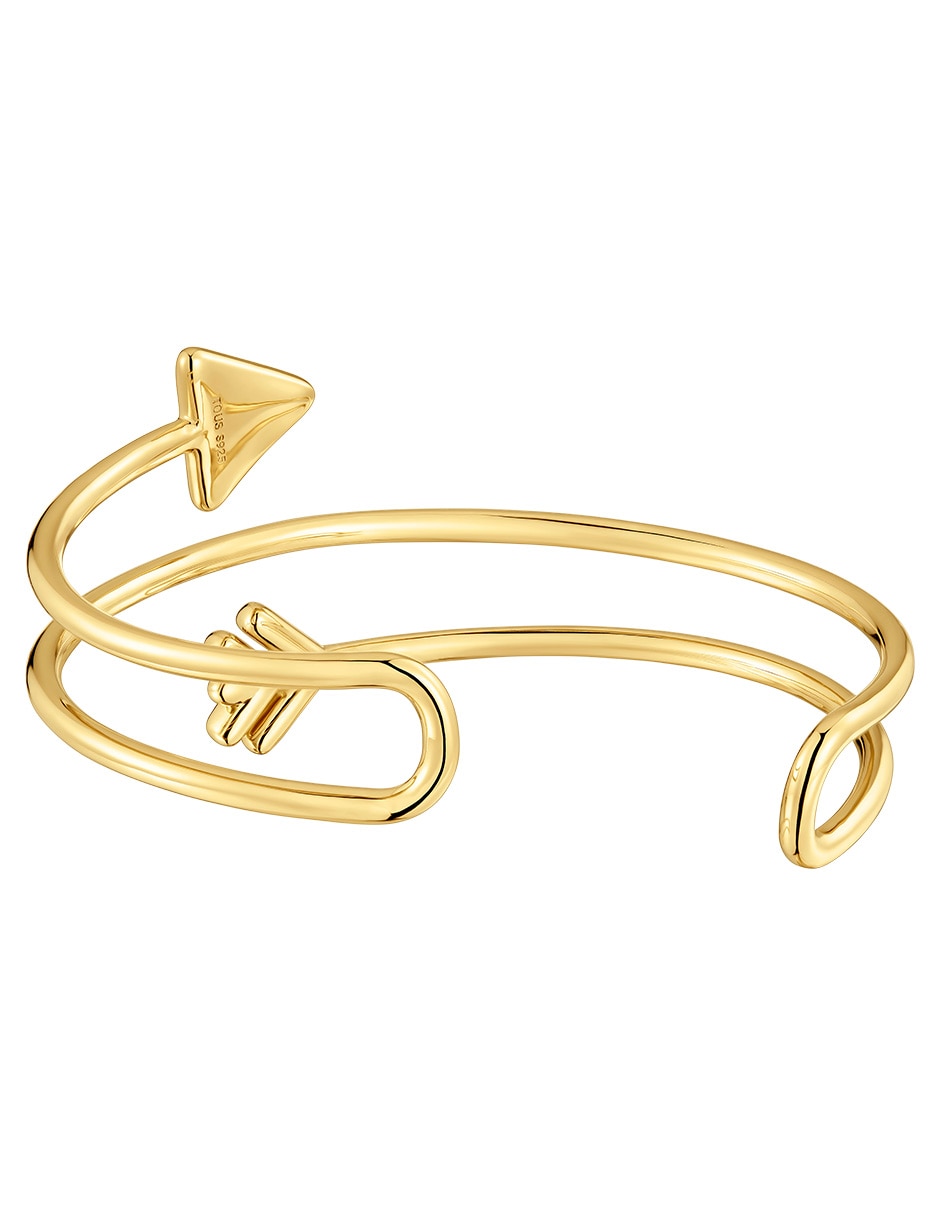 Pulsera de plata P 925 Flechazo acabado baño de oro 2