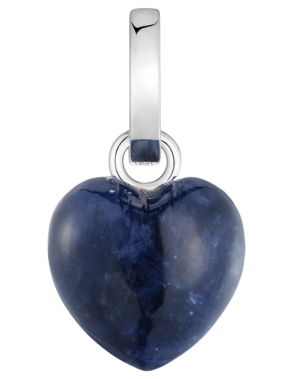 Dije de corazón Flechazo de plata p 925 sodalita