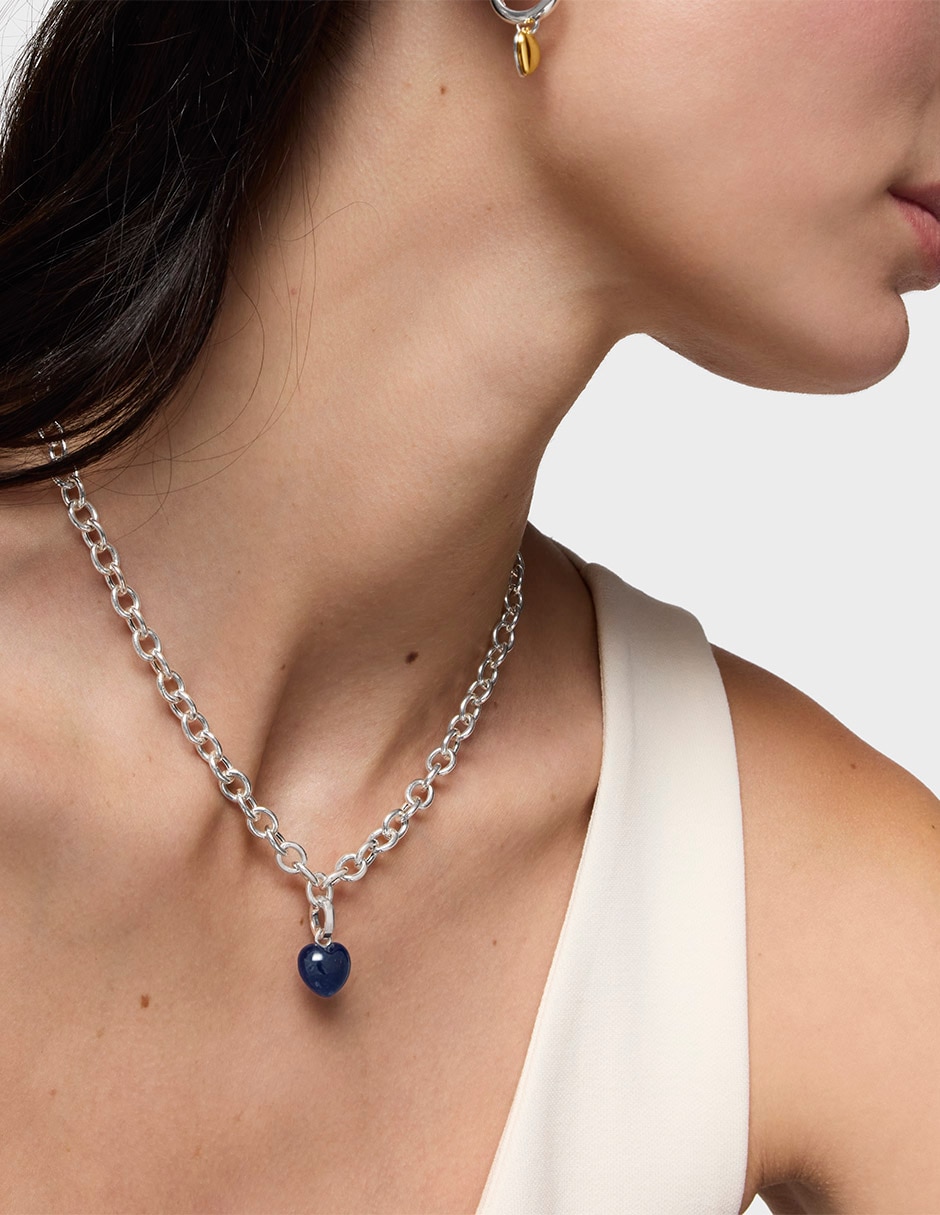 Dije de corazón Flechazo de plata p 925 sodalita 4