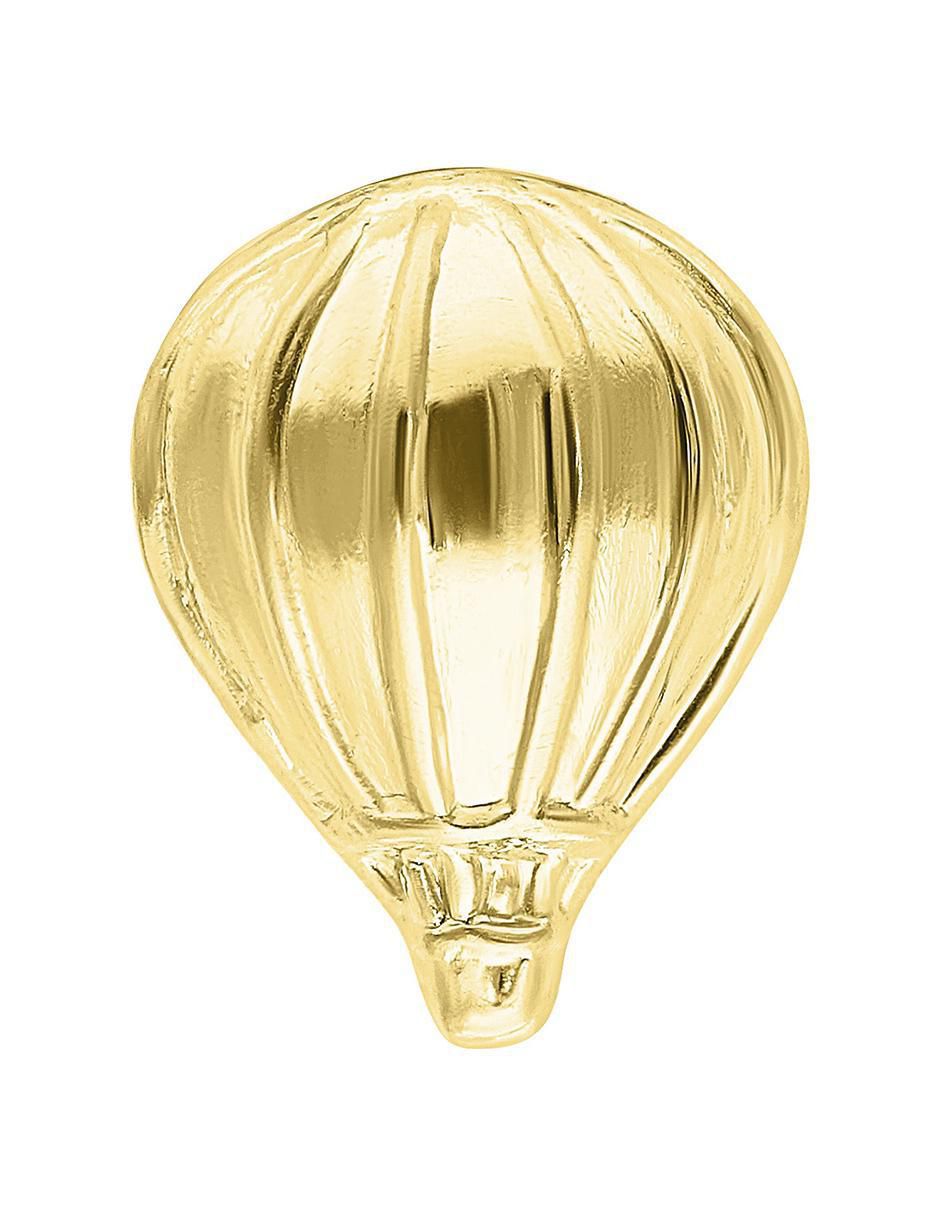 Arete de globo de oro amarillo 10 K con acabado brillante 2