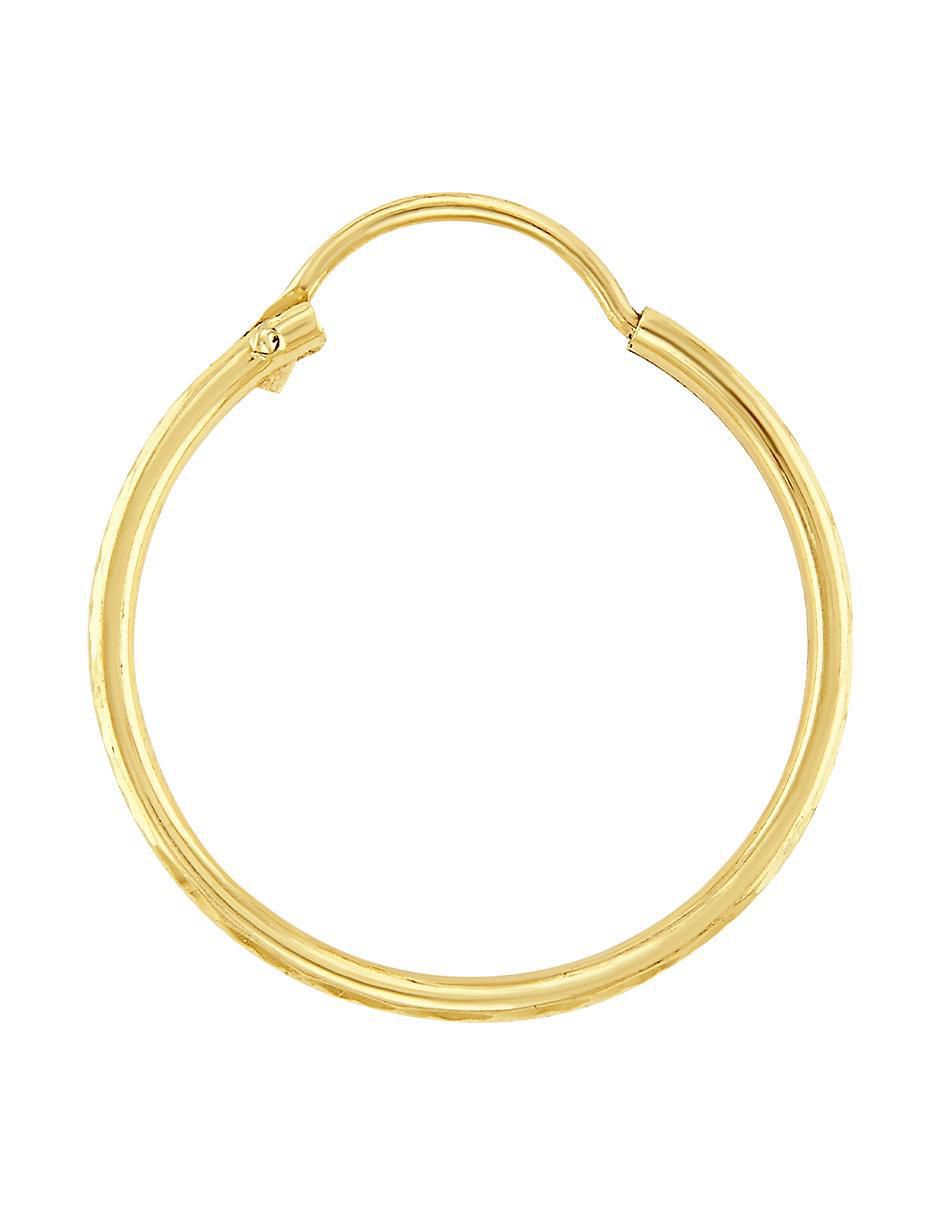 Arracada individual de oro 10 K con acabado brillante 2