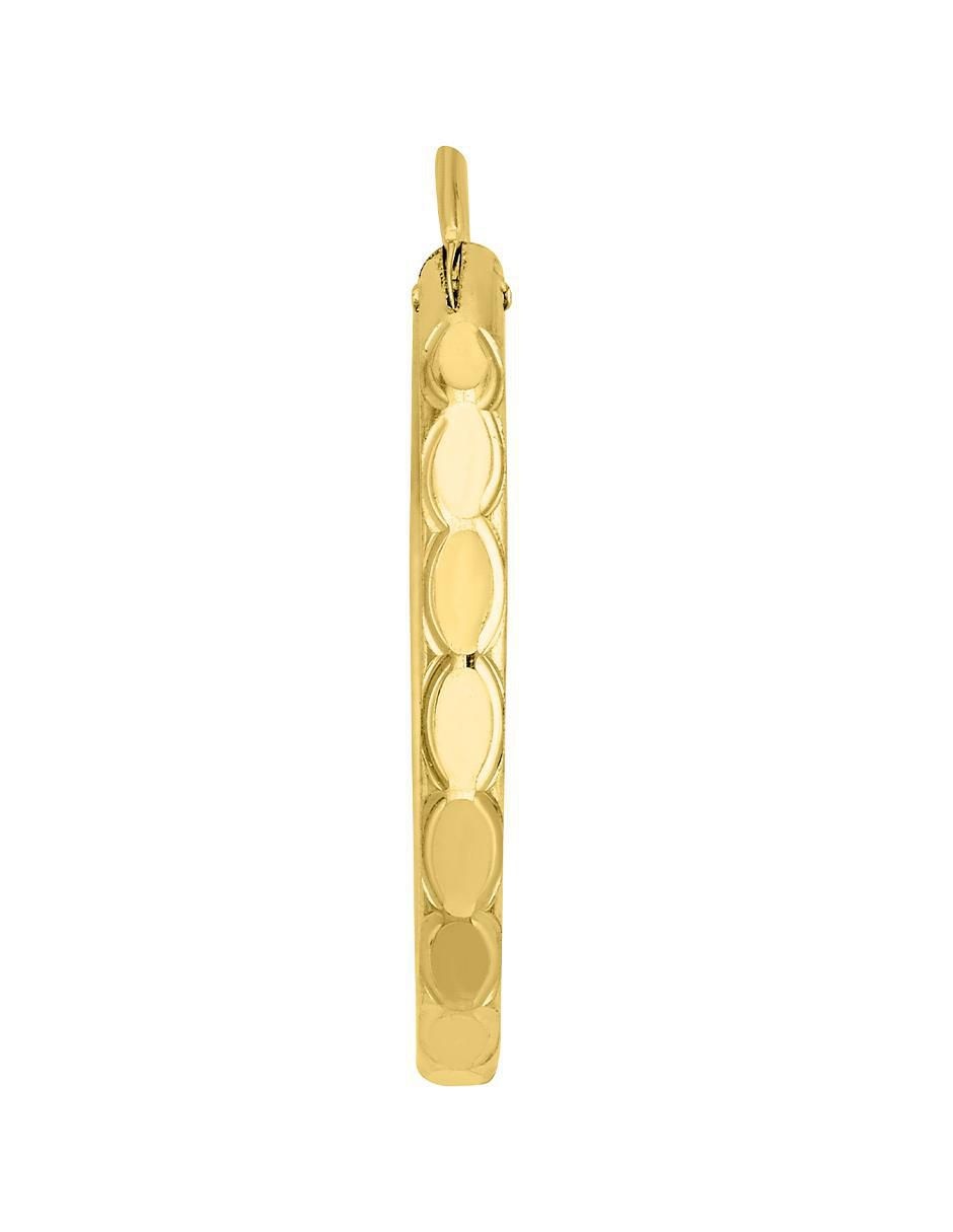 Arracada individual de oro 10 K con acabado brillante zirconia 3