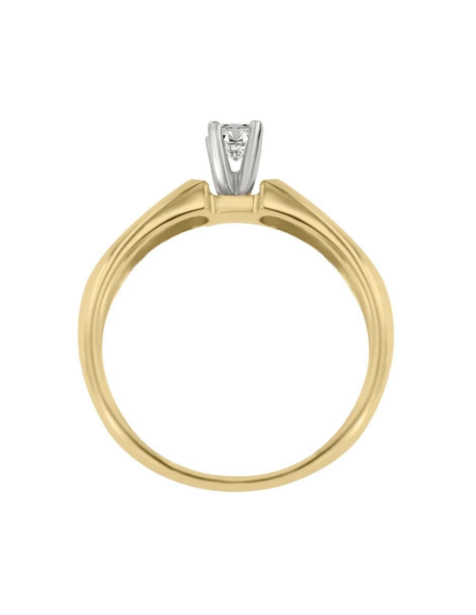 Anillo de compromiso "de" oro 14 k klamore unity diamante