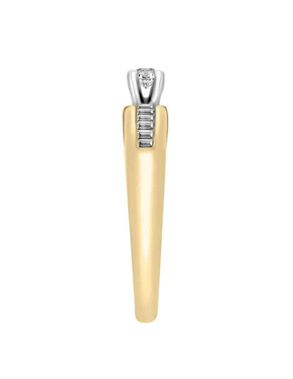 Anillo de compromiso "de" oro 14 k klamore unity diamante