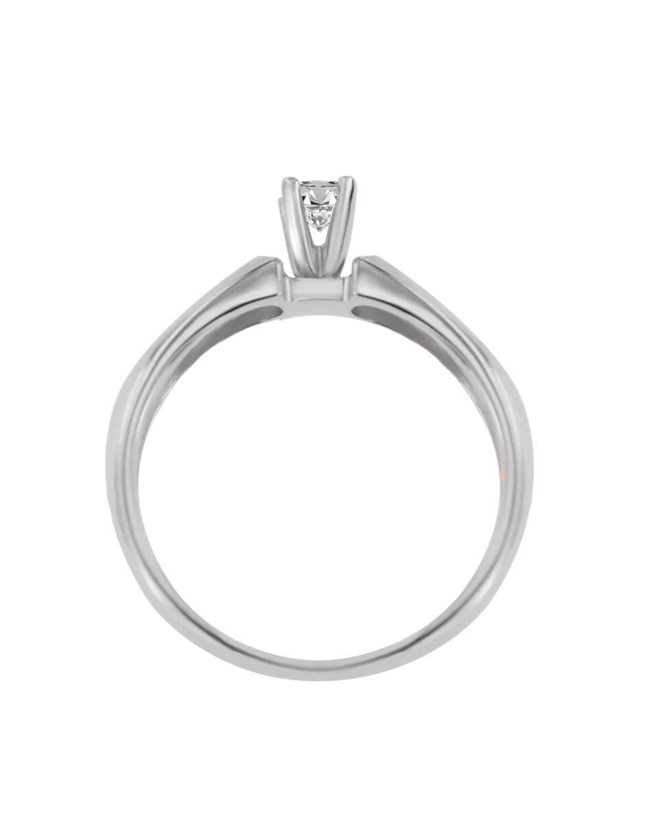 Anillo de compromiso de oro 14 k Unity diamante 2