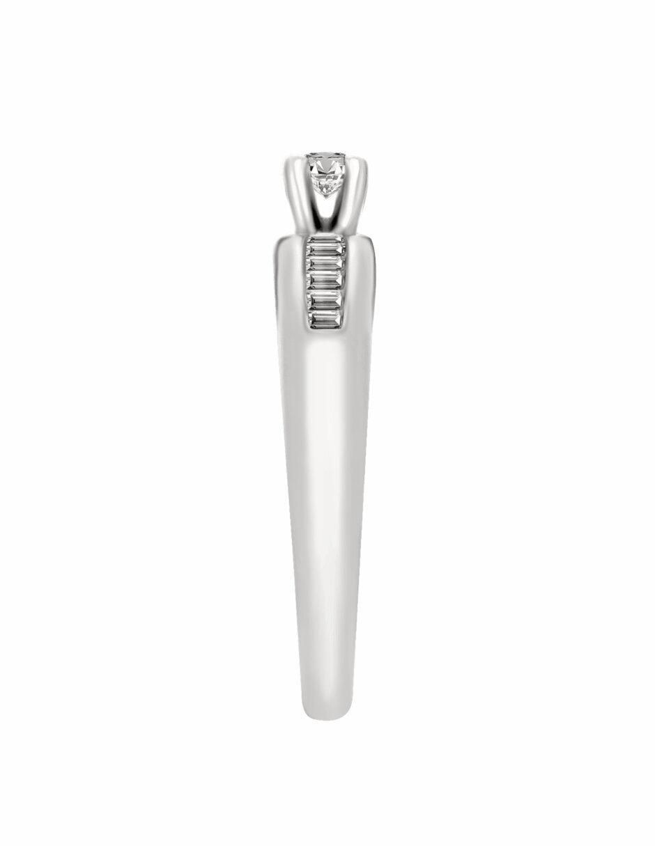 Anillo de compromiso de oro 14 k Unity diamante 3
