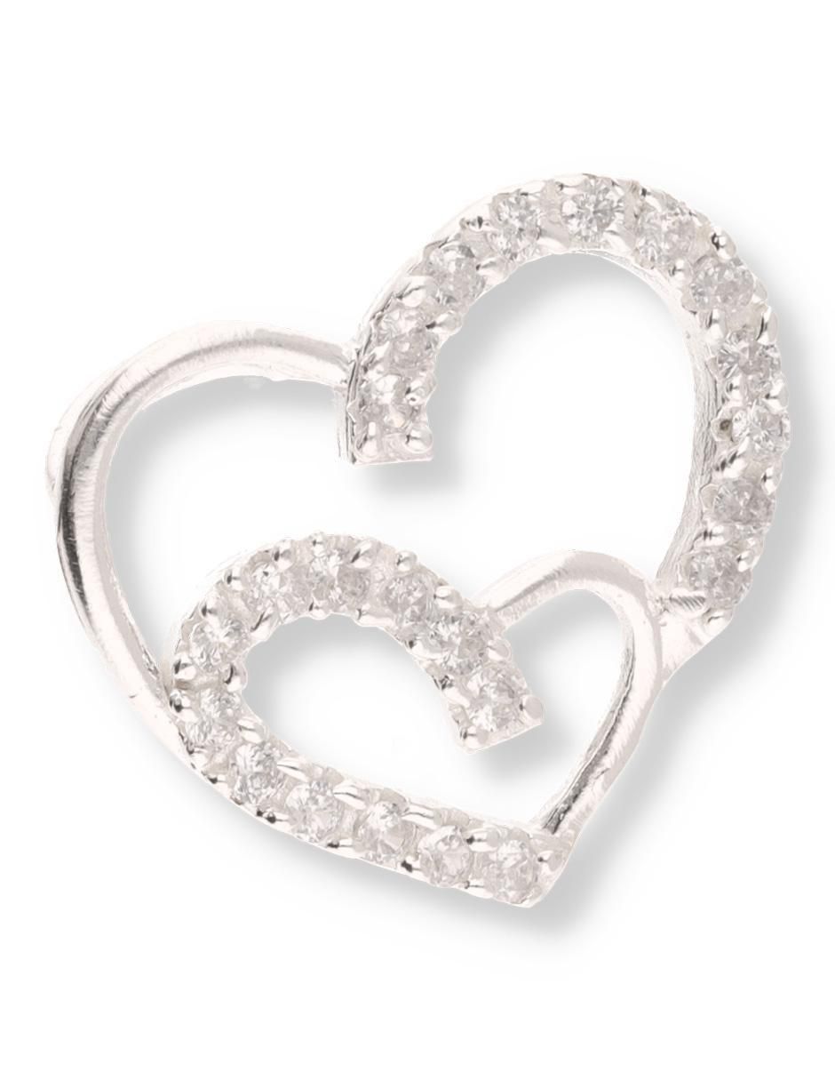 Dije de corazón Love de plata p 925 circonita