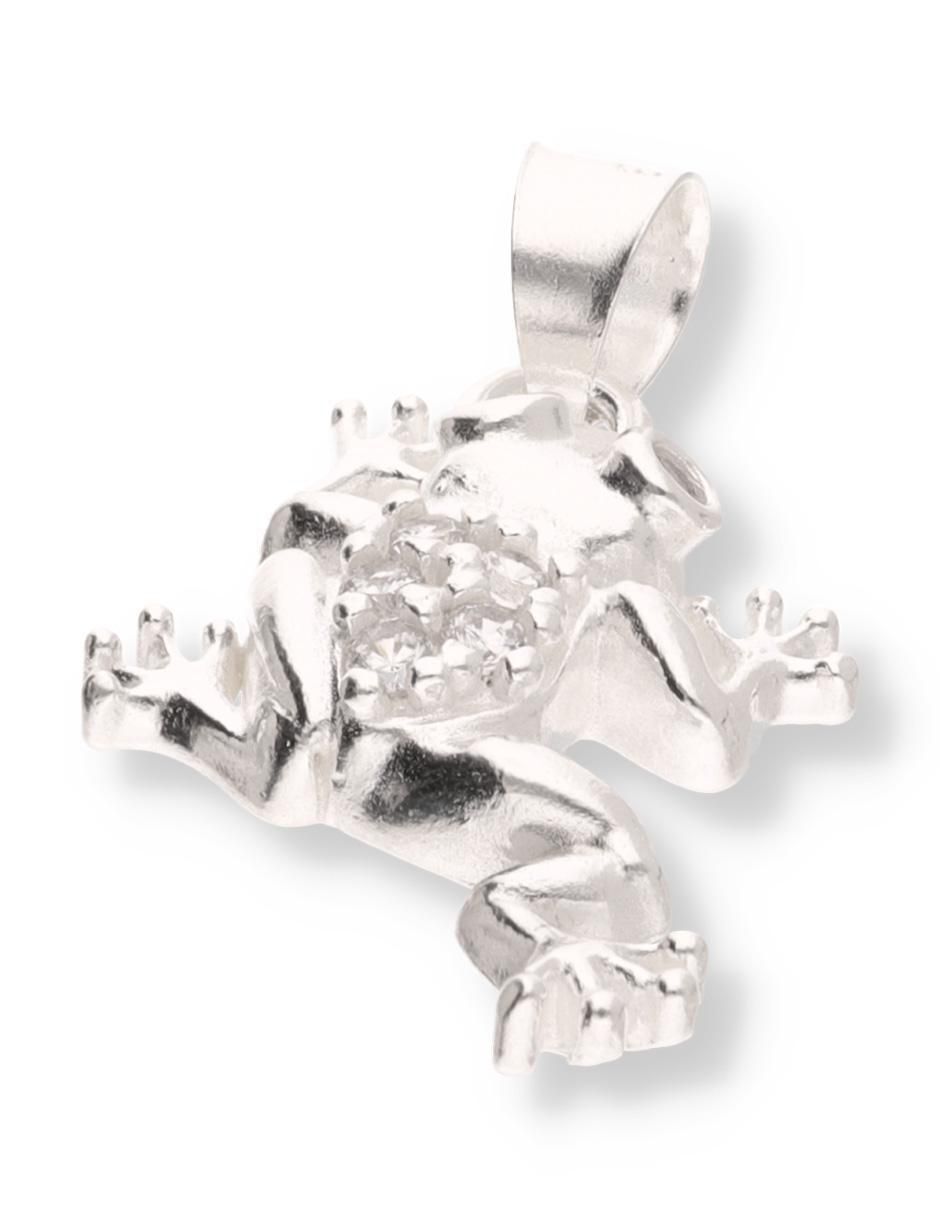 Dije de rana Naturaleza de plata P 925 circonita 2