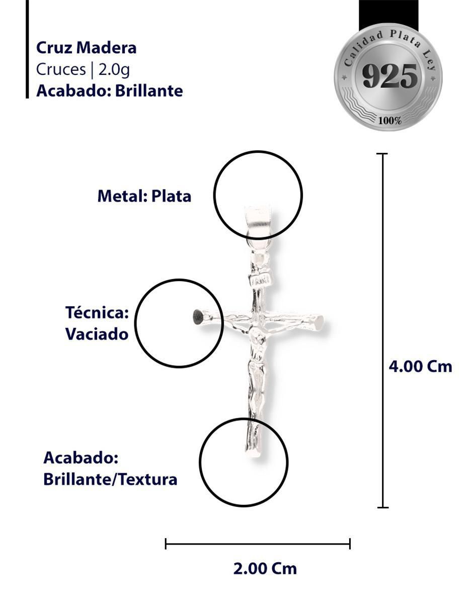 Dije de cruz Cristo de plata P 925 3