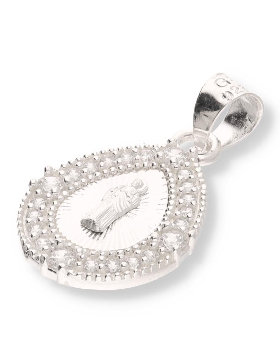 Dije de gota San Judas Tadeo de plata P 925 circonita 2