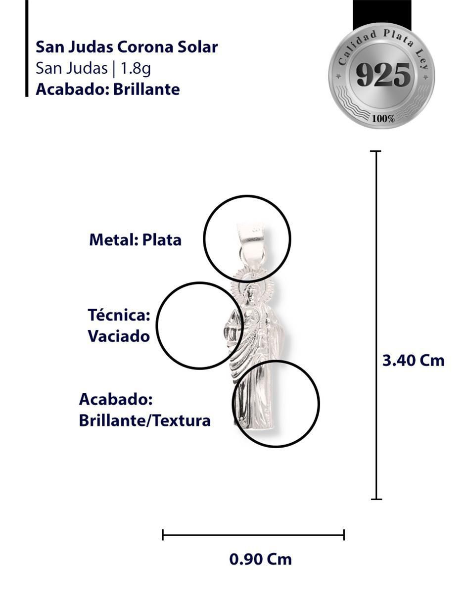 Dije San Judas Tadeo de plata P 925 3