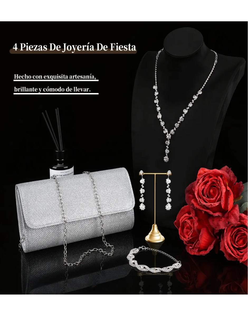 Aretes, collar y pulsera cristal 4