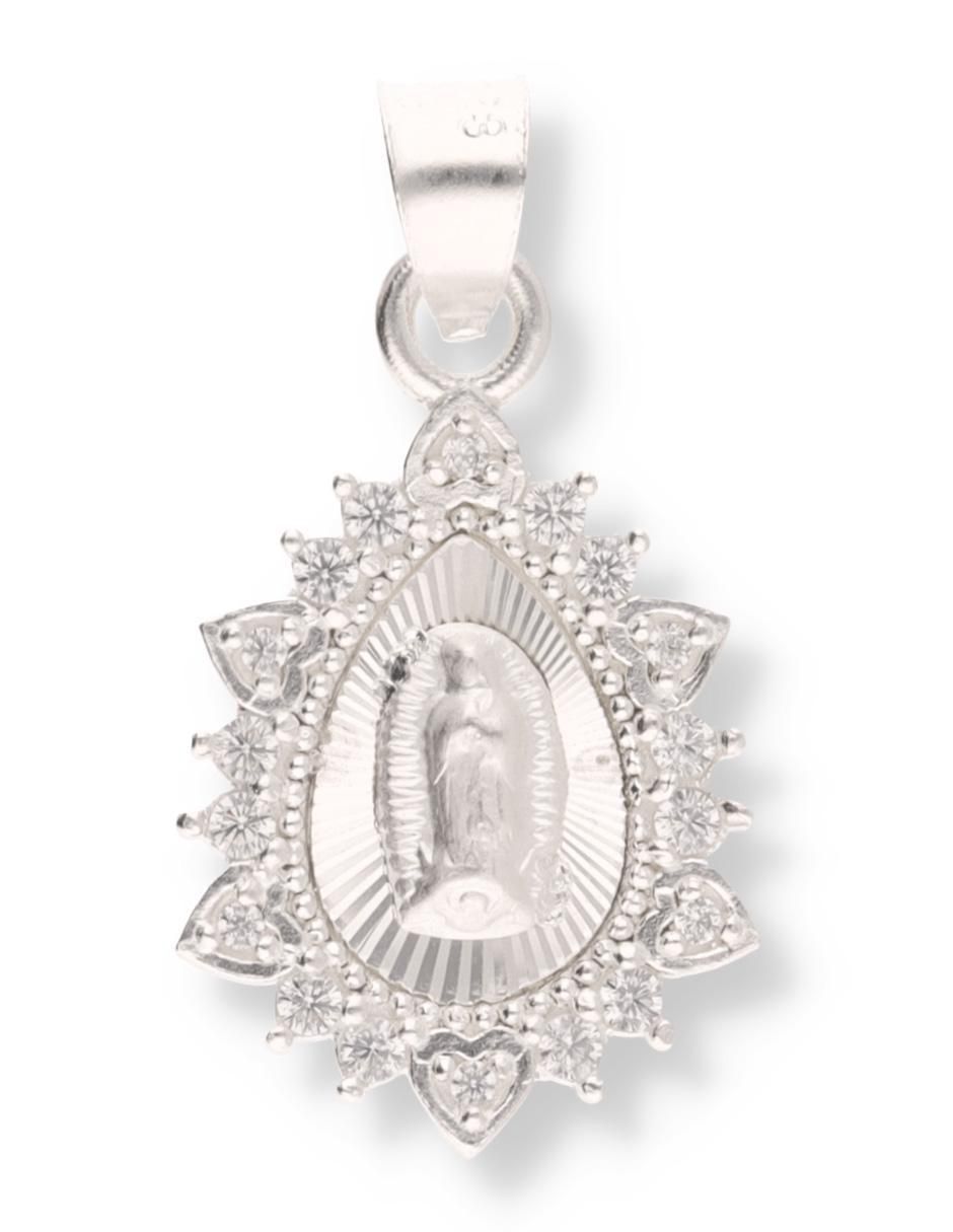 Dije de gota Religioso Virgen de Guadalupe de plata P 925