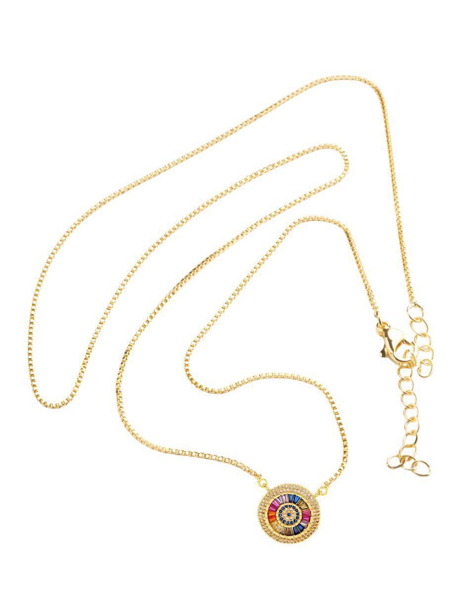 Collar Halo con acabado baño de oro18 K 5