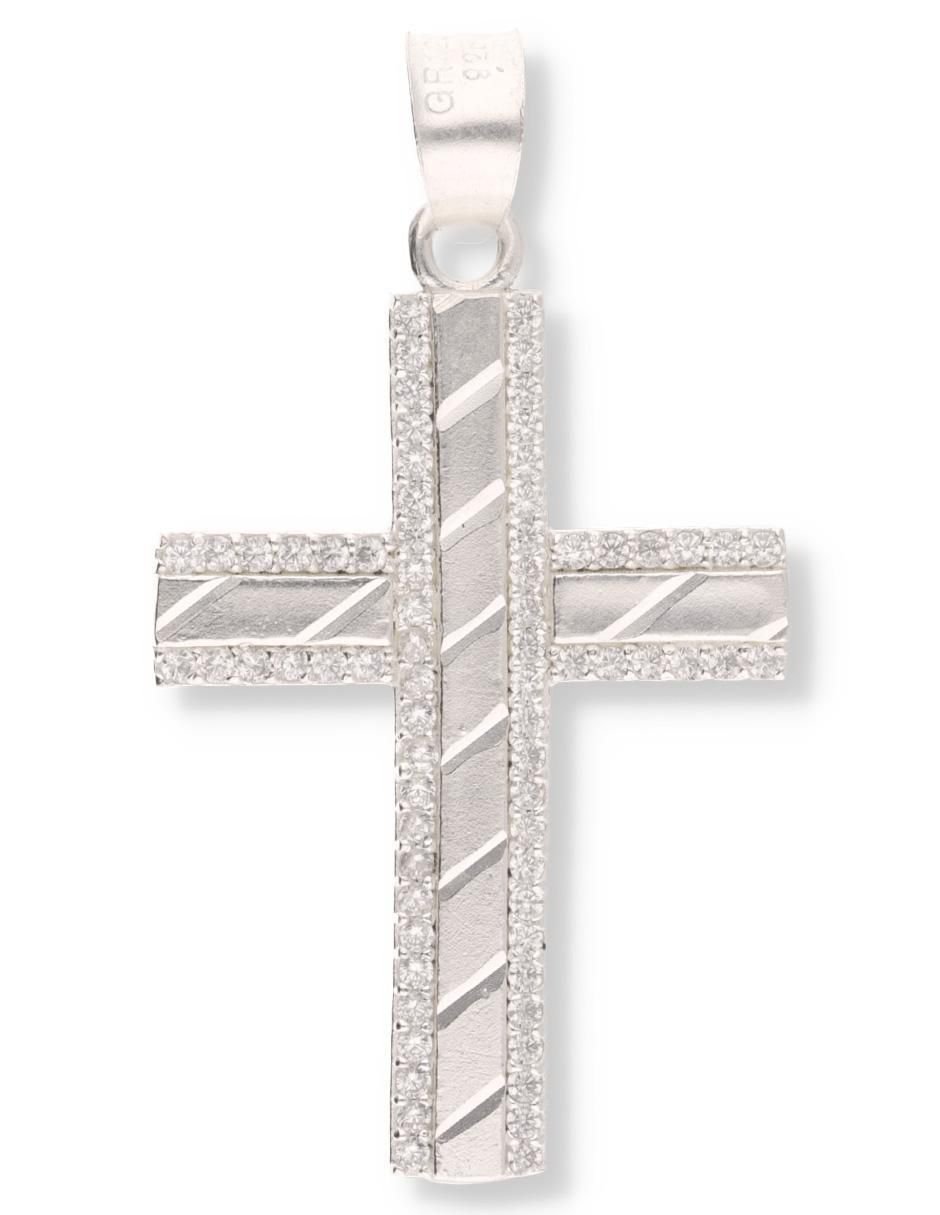 Dije de cruz Cristo de plata P 925 circonita Dije de cruz Cristo de plata P 925 circonita
