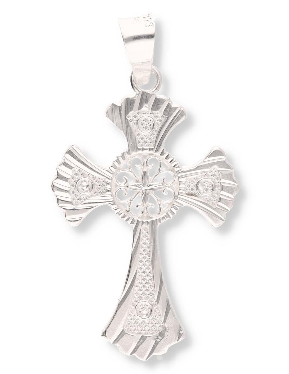 Dije de cruz Cristo de plata P 925