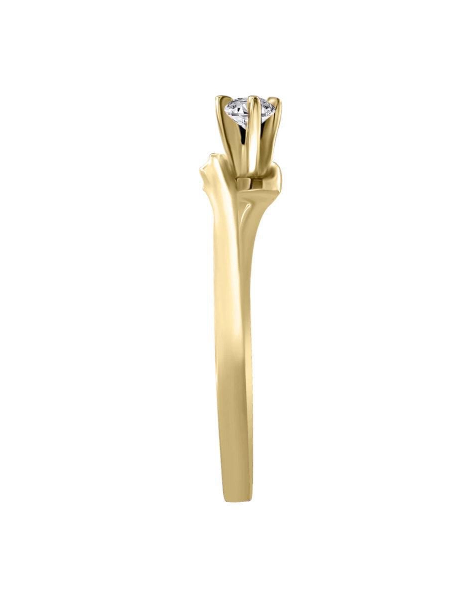 Anillo de compromiso de oro 14 k Karolina diamante 2