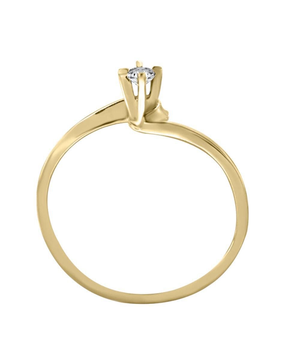 Anillo de compromiso de oro 14 k Karolina diamante 3