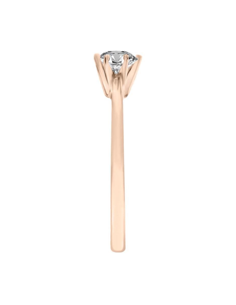 Anillo de compromiso de oro 14 k Carola diamante 3