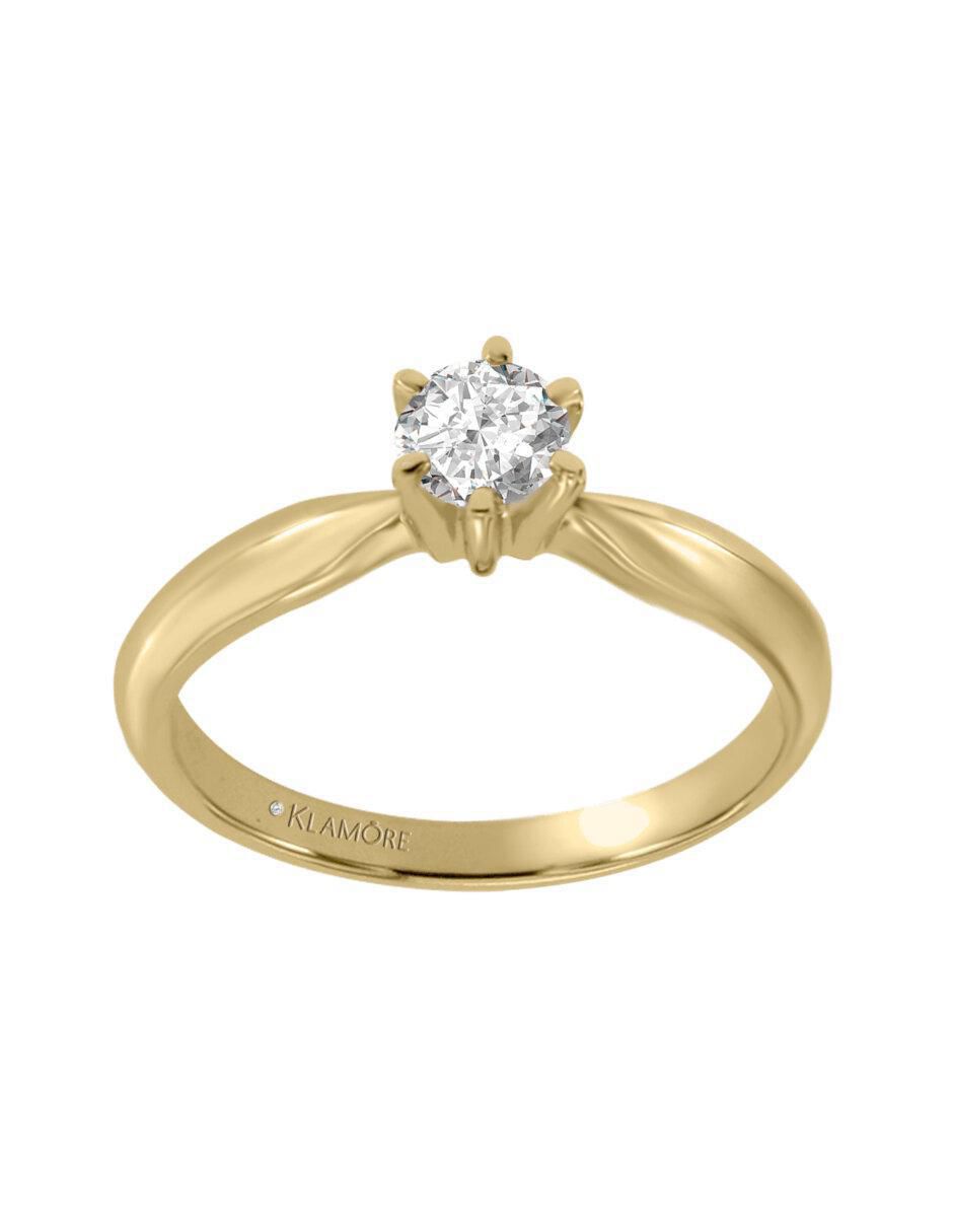 Anillo de compromiso de oro 14 k Esplendor diamante