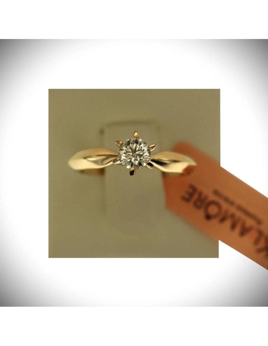 Anillo de compromiso "de" oro 14 k klamore esplendor diamante